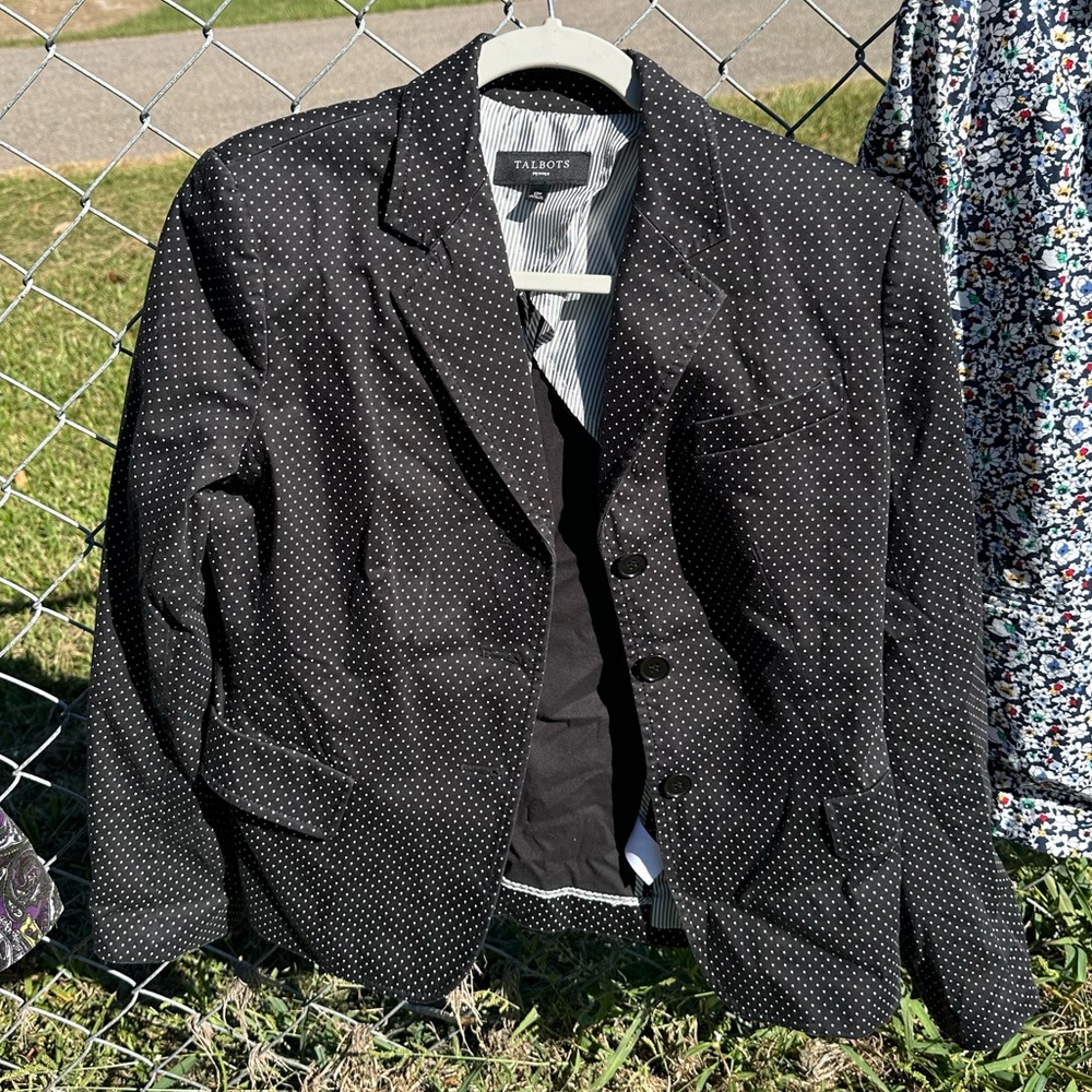 Talbots Women’s Petite Polk-A-Dot Blazer